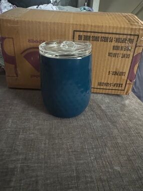 Teal Textured Stainless Steel Tumbler with Clear Lid